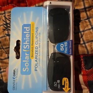 Solar Shield Polarized Clip-On Sunglasses 50 Rec 15